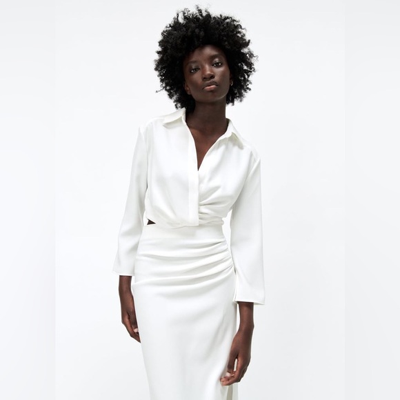 Zara cropped white shirt new with tags - Picture 2 of 4